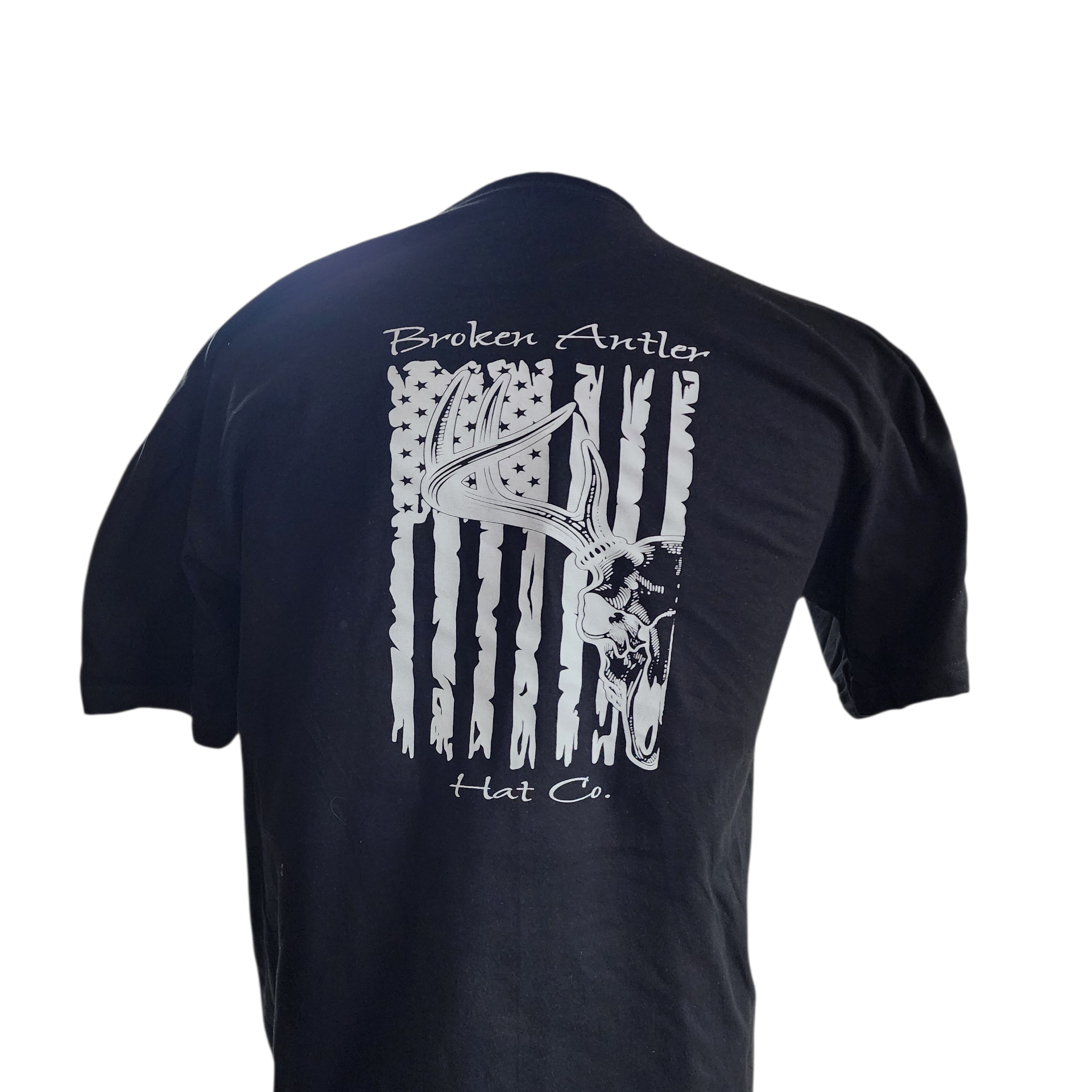 Broken Antler Hat Co.- Broken Antler Flag/Deer Skull Shirt