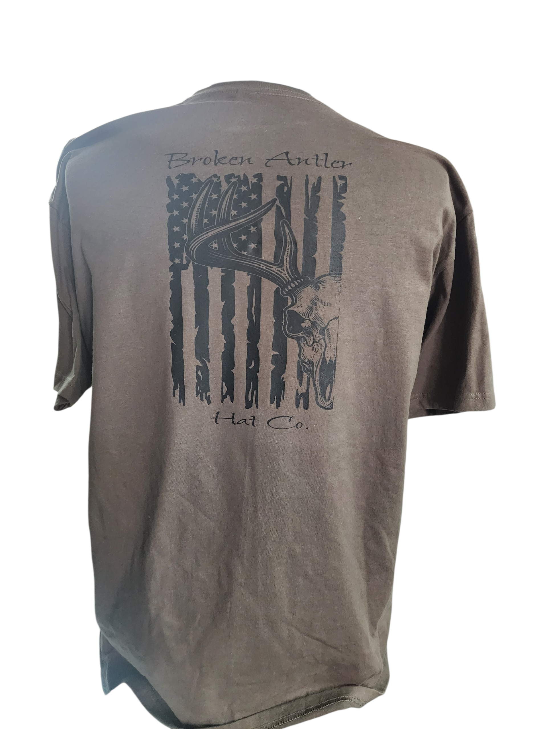Broken Antler Hat Co.- Broken Antler Flag/Deer Skull Shirt
