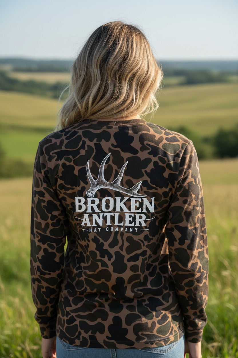 Broken Antler Hat Co.- Broken Antler Long Sleeve Old School Duck Camo