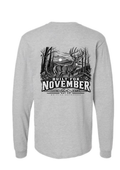 Broken Antler Hat Co - Built For November -Black & White Long Sleeve Shirt