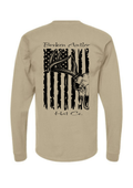 Broken Antler Hat Co.- Flag/Deer Skull Long Sleeve Shirt