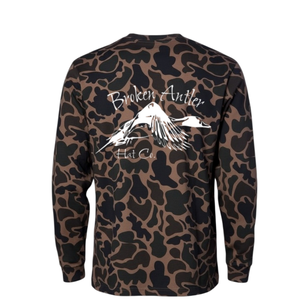Broken Antler Hat Co.- The Pintail Long Sleeve Shirt Old School Duck Camo