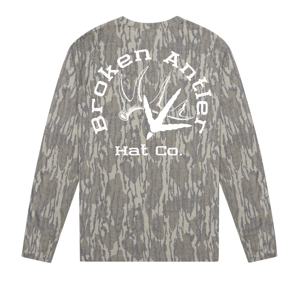 Broken Antler Hat Co.-Antler & Tracks Long Sleeve Shirt Mossy Oak Bottomland