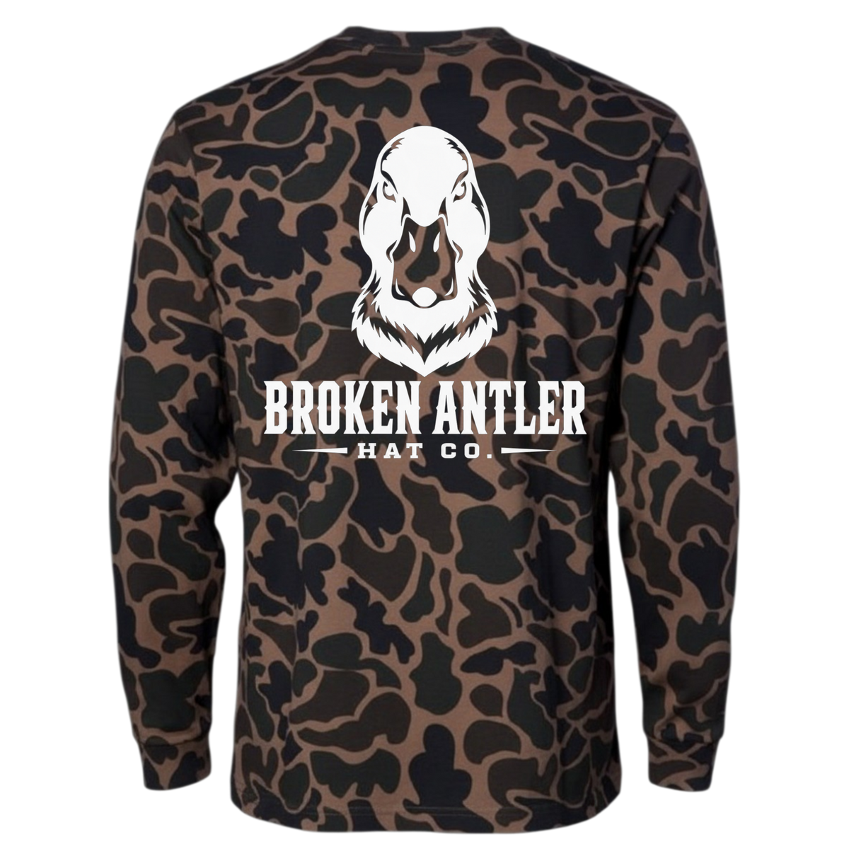 Broken Antler Hat Co.-Mad Duck Long Sleeve Shirt Old School Duck Camo