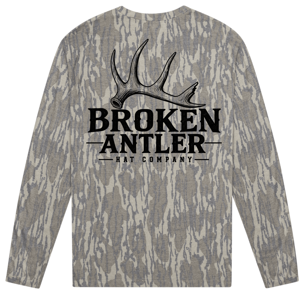 Broken Antler Hat Co.- Broken Antler Long Sleeve Shirt Mossy Oak Bottomland / Black