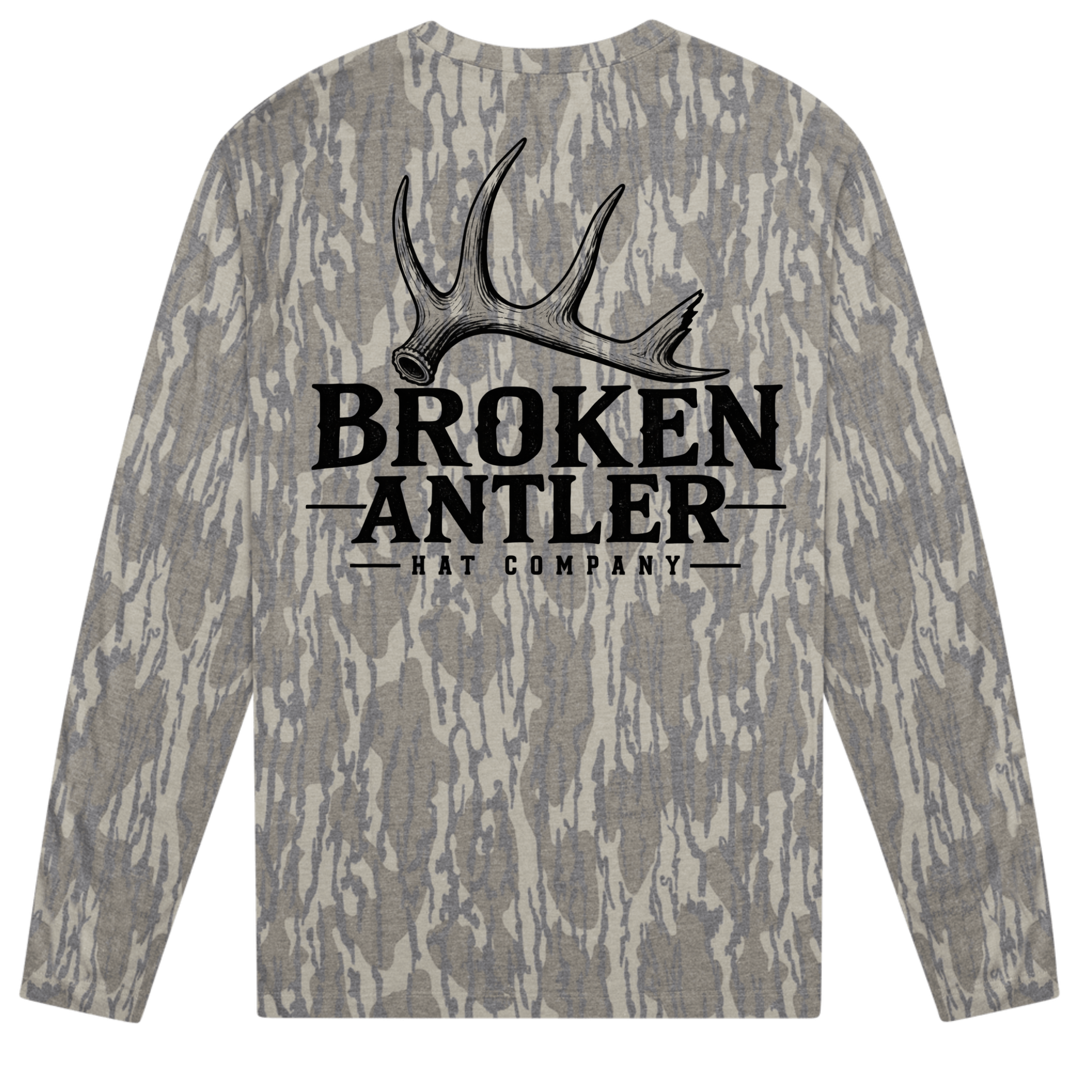 Broken Antler Hat Co.- Broken Antler Long Sleeve Shirt Mossy Oak Bottomland / Black