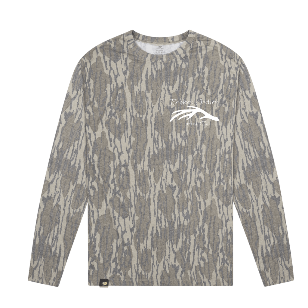 Broken Antler Hat Co.- Broken Antler Long Sleeve Shirt Mossy Oak Bottomland / White
