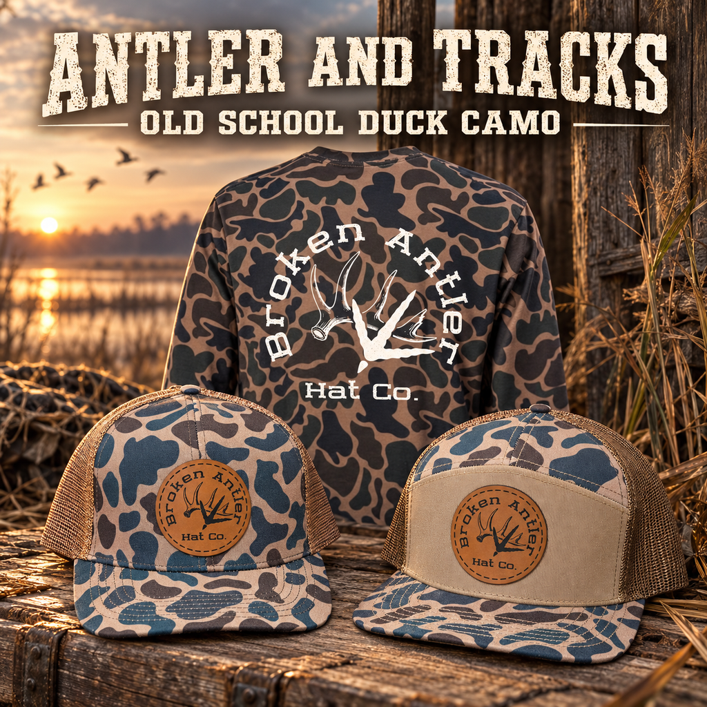 Broken Antler Hat Co- Antlers & Tracks - Old School Delta Camo