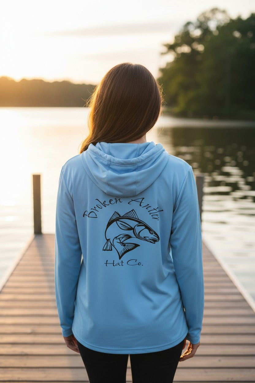 Broken Antler Hat Co.- The Redfish Performance Hooded Fishing Shirt